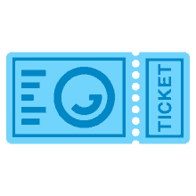 ticket activity joypixels admission ticket blue ticket