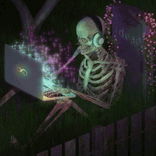 Skeleton Chillin GIF - Skeleton Chillin Music GIFs