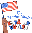 Los Estados Unidos Estáde Vuelta Flag Sticker - Los Estados Unidos Estáde Vuelta Flag Usa Stickers