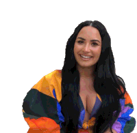 Smiling Demi Lovato Sticker - Smiling Demi Lovato Bustle Stickers