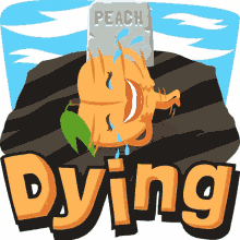 peach dying peach life joypixels i wanna die rest in peace