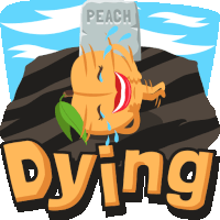 Peach Dying Peach Life Sticker - Peach Dying Peach Life Joypixels Stickers