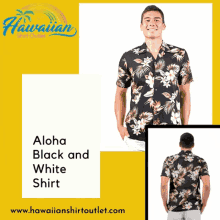 Hawaiian Shirts Outlet Aloha Black And White GIF - Hawaiian Shirts Outlet Aloha Black And White Shirt Outlet GIFs