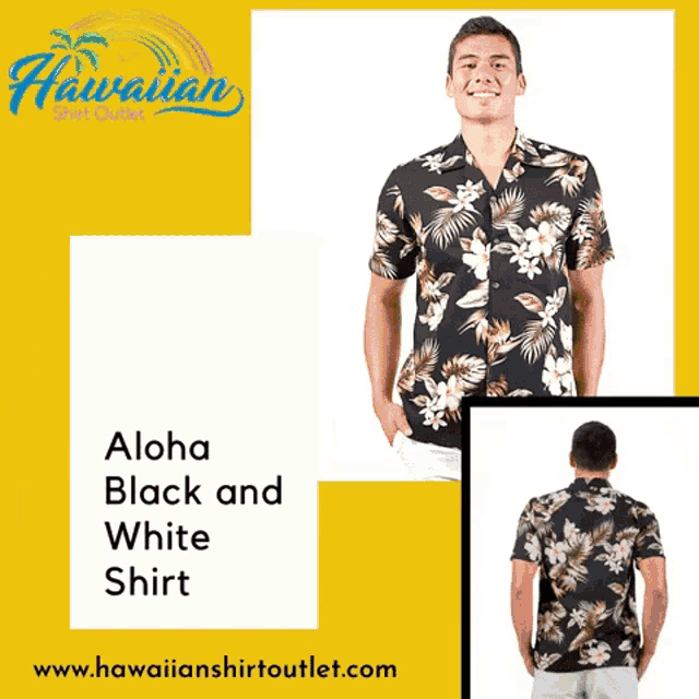 Hawaiian Shirts Outlet Aloha Black And White GIF - Hawaiian Shirts ...