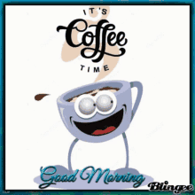 Good Morning Its Coffee Time GIF - Good Morning Its Coffee Time Smile GIFs