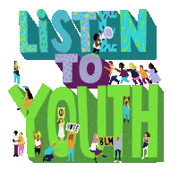Listen To Youth Young People Sticker - Listen To Youth Listen Youth Stickers