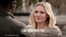 I Like Being With You Kristen Bell GIF - I Like Being With You Kristen Bell William Jackson Harper GIFs