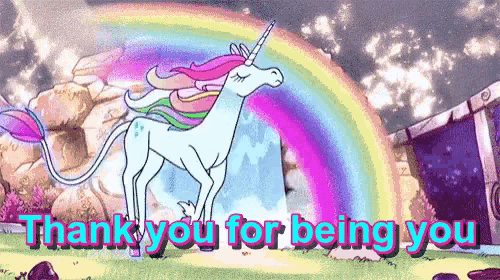 Thank You For Being You Unicorn GIF - Thank You For Being You Unicorn GIFs