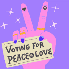 Voting For Peace And Love Vote GIF - Voting For Peace And Love Vote Votes GIFs