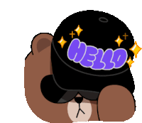 Hello Brown Bear Sticker - Hello Brown Bear Mocha Bear Stickers