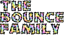 the bounce family tbf 2021 animated text colorful