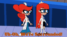 Johnny Test Susan Test GIF - Johnny Test Susan Test Uh Oh Were Surrounded GIFs