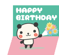 Happy Birthday Panda Sticker - Happy Birthday Birthday Panda Stickers