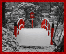Snowy Bridge GIF - Snowy Bridge Red Bridge GIFs