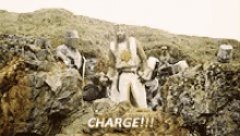 Charge Monty Python GIF - Charge Monty Python Holy Grail GIFs