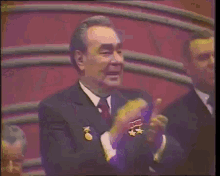 брежнев браво отлично апплодисменты хлопать молодец GIF - Brezhnev Well Done Otlichno GIFs