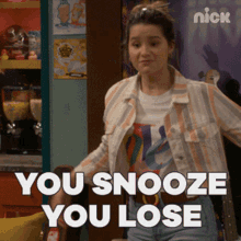 You Snooze You Lose Lex GIF - You Snooze You Lose Lex Side Hustle GIFs