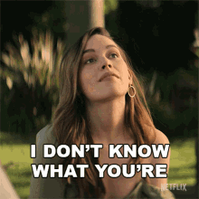 I Dont Know What Youre Talking About Love Quinn GIF - I Dont Know What Youre Talking About Love Quinn Victoria Pedretti GIFs