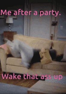 Drunk Woke Up On Someones Couch GIF - Drunk Woke Up On Someones Couch Party GIFs
