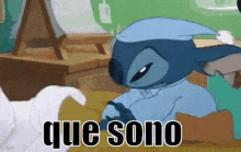 Stitch / Lilo / Que Sono / Soninho / Cansado / Preguiça / Deitado / Cama GIF - Stitch Lilo Animation GIFs