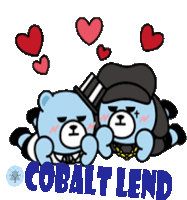 Cobaltlend Cute Bear Sticker - Cobaltlend Cute Bear Love Stickers