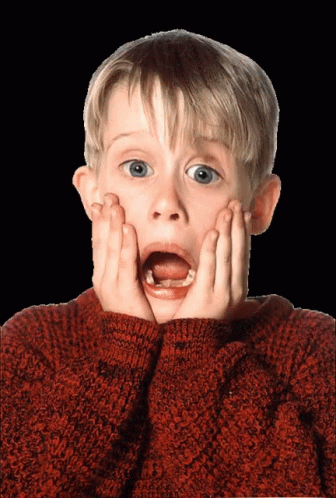 Gasp GIF - Macaulay Culkin Home Alone Christmas GIFs