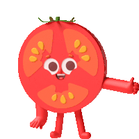 Tomato Gives A Thumbs Up Sticker - The Other Half Tomato Thumbs Up Stickers