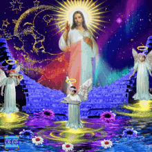 Szentek Jézusáldás Ima Jesus GIF - Szentek Jézusáldás Ima Jesus Angels GIFs