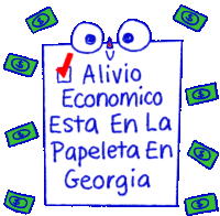 Alivio Economico Sticker - Alivio Economico Alivio Economico Esta En La Papeleta En Georgia Stickers