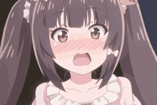 anime blush cute nekopara chocola surprised