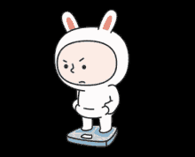 Bunnyboy Gendut GIF - Bunny Boy Weighing Scale Gendut GIFs