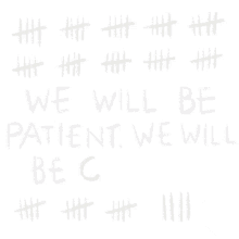 be patient we will be patient we will be counted tally count every vote be patient we will be patient we will be counted tally count every vote