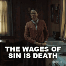 The Wages Of Sin Is Death Bev Keane GIF - The Wages Of Sin Is Death Bev Keane Samantha Sloyan GIFs