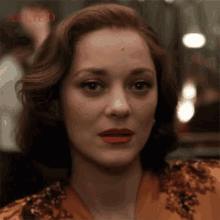 staring marion cotillard marianne beausejour allied looking