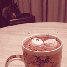 Hot Chocolate Marshmallows GIF - Hot Chocolate Marshmallows Chocolat GIFs