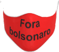 Fora Bolsonaro Mask Sticker - Fora Bolsonaro Mask Text Stickers