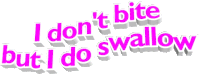Bite Swallow Sticker - Bite Swallow Text Stickers