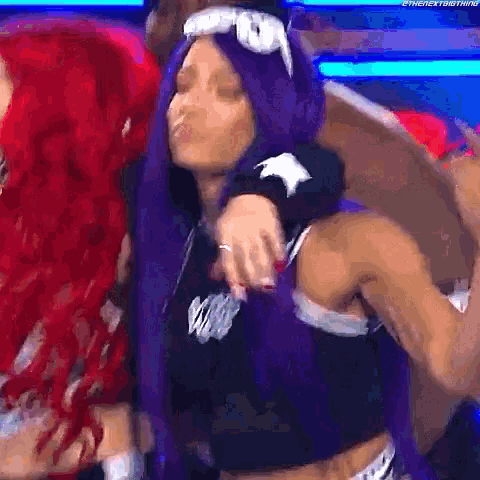 sasha banks mercedes kv gif sasha banks mercedes kv wild n out discover share gifs