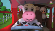 Cow Driving Cow GIF - Cow Driving Cow Farm Animals GIFs