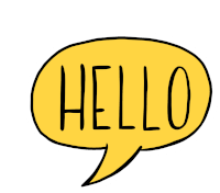 Hello Speech Sticker - Hello Speech Bubble Stickers