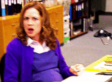 The Office Pam Beesly GIF - The Office Pam Beesly Shocked GIFs