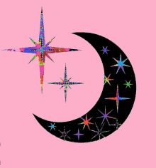 Celestial Crescent Moon GIF - Celestial Crescent Moon Retro Moon GIFs