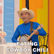Eating Cowboy Chili Anthony Field GIF - Eating Cowboy Chili Anthony Field The Wiggles GIFs