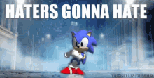 Haters Gonna Hate Sonic The Hedgehog GIF - Haters Gonna Hate Sonic The Hedgehog Dance GIFs