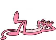 pink panther sit down shrug