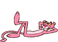 Pink Panther Sit Down Sticker - Pink Panther Sit Down Shrug Stickers