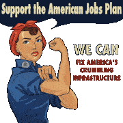 Support The American Jobs Plan Rosie The Riveter Sticker - Support The American Jobs Plan Rosie The Riveter We Can Do It Stickers