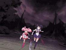 Sailor Chibi Moon Sailor Saturn GIF - Sailor Chibi Moon Sailor Saturn GIFs