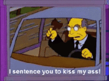 Judge Driving GIF - Judge Driving The Simpsons GIFs