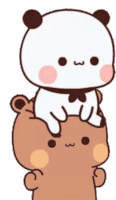 Bubu Dudu Bear And Panda Sticker - Bubu Dudu Bear And Panda Stickers